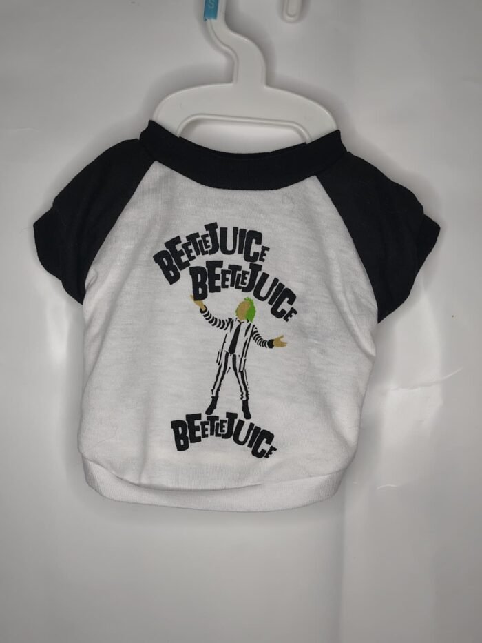 Beetle Juice Pet Shirt For Halloween