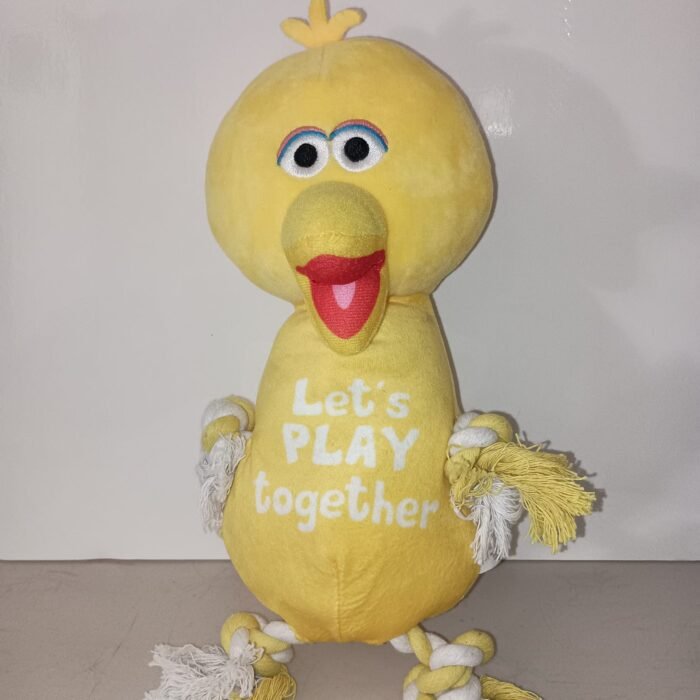 Squeaky Dog Toy Yellow Bird Plaza Sesamo